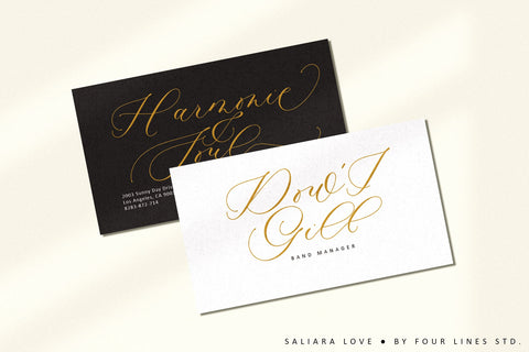 Saliara Love Font Four Lines Std. 