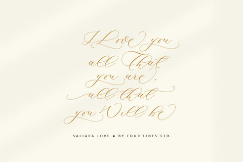 Saliara Love Font Four Lines Std. 