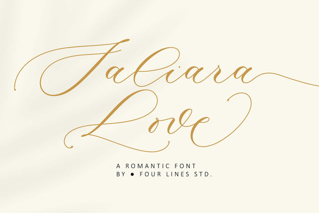 Saliara Love Font Four Lines Std. 