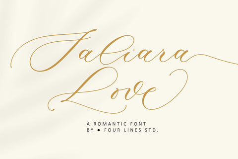 Saliara Love Font Four Lines Std. 