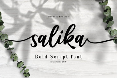 Salika // Bold Script Font Font Bluestudio 