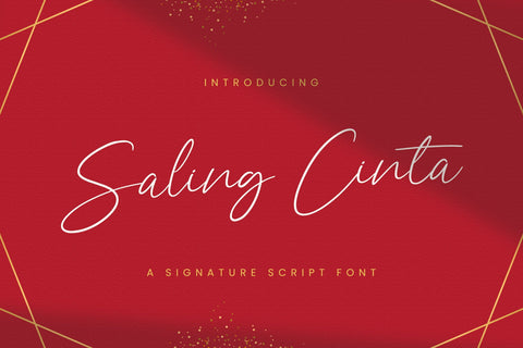 Saling Cinta - Handwritten Font Font StringLabs 