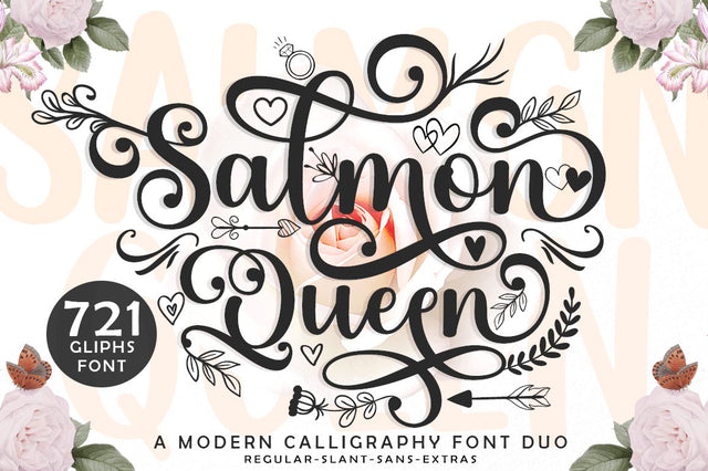 Salmon Queen Font Duo Font muhammadzeky 