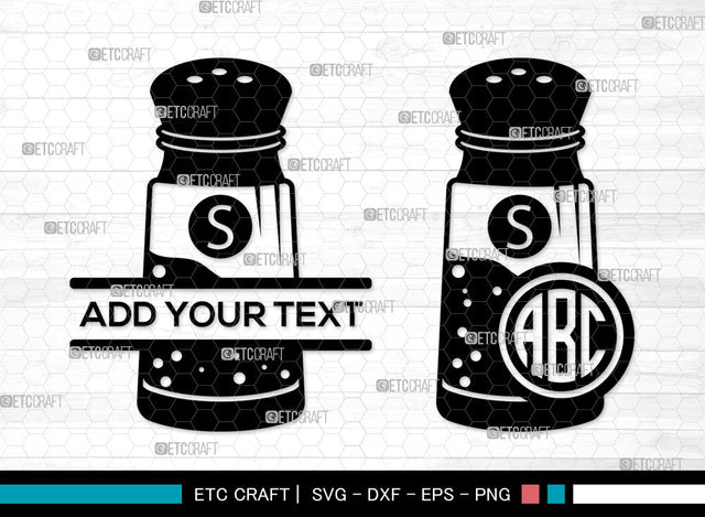Salt And Pepper Mnogram SVG, Split Mnogram SVG, Salt Svg, Pepper Svg, Pepper Shaker Svg, Salt And Pepper Icon Svg, Salt And Pepper SVG ETC Craft 