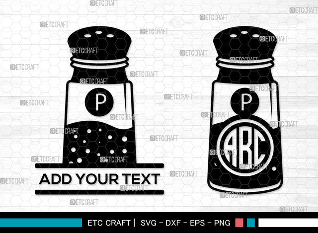 Salt And Pepper Mnogram SVG, Split Mnogram SVG, Salt Svg, Pepper Svg, Pepper Shaker Svg, Salt And Pepper Icon Svg, Salt And Pepper SVG ETC Craft 
