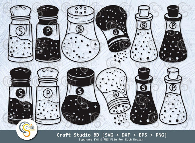 Salt And Pepper Silhouette, Salt And Pepper SVG, Salt Svg, Pepper Svg, Pepper Shaker Svg, Salt And Pepper Icon Svg, Salt And Pepper Bundle SVG ETC Craft 