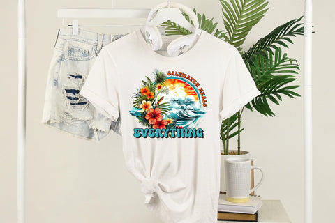 Salt Water Heals Everything, Summer PNG Sublimation Sublimation CraftLabSVG 