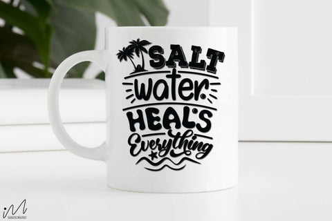 salt water heals everything svg, Summer vibes svg, Summer t shirt svg, Vacation Svg, Ocean Svg Svg, Beach Svg, Beach t shirt svg, Summer mug svg, Beach time svg, Summer Cut Files, Hello summer svg, Lake time SVG Isabella Machell 