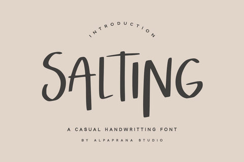 Salting - Handwritten Font Font Alpaprana Studio 