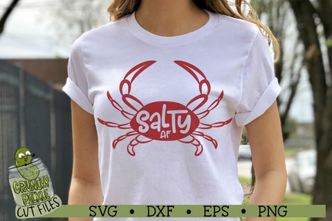 Salty AF Crab SVG Crunchy Pickle 