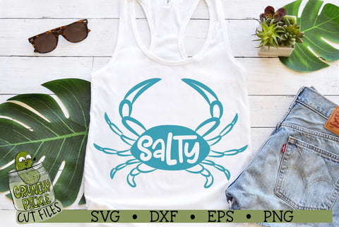 Salty AF Crab SVG Crunchy Pickle 