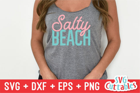 Salty Beach svg - Summer Cut File - Beach - Funny - Quote - svg - svg - dxf - eps - png - Silhouette - Cricut - Digital File SVG Svg Cuttables 