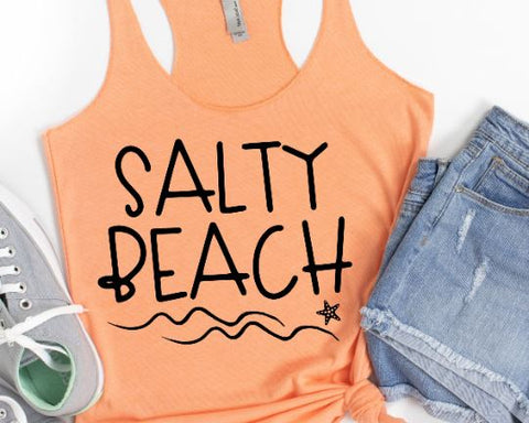 Salty Beach SVG - Summer SVG - Vacation SVG SVG She Shed Craft Store 