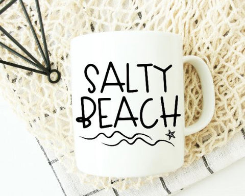 Salty Beach SVG - Summer SVG - Vacation SVG SVG She Shed Craft Store 