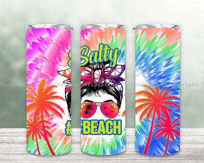 Salty Beach Tumbler Png, Mom Life Sublimation Design, Summer Tumbler Png Sublimation ToriDesigns 