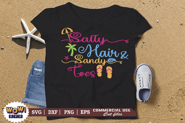 Salty hair and sandy toes svg, Summer svg, Beach svg, Png, Dxf SVG Wowsvgstudio 