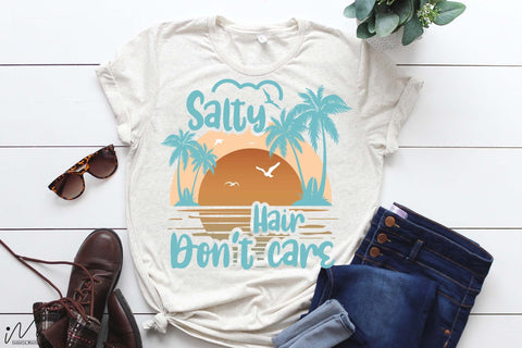 salty hair don't care svg, Summer vibes svg, Summer t shirt svg, Vacation Svg, Ocean Svg Svg, Beach Svg, Beach t shirt svg, Summer mug svg, Beach time svg, Summer Cut Files, Hello summer svg, Lake time SVG Isabella Machell 