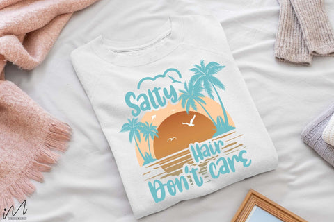salty hair don't care svg, Summer vibes svg, Summer t shirt svg, Vacation Svg, Ocean Svg Svg, Beach Svg, Beach t shirt svg, Summer mug svg, Beach time svg, Summer Cut Files, Hello summer svg, Lake time SVG Isabella Machell 
