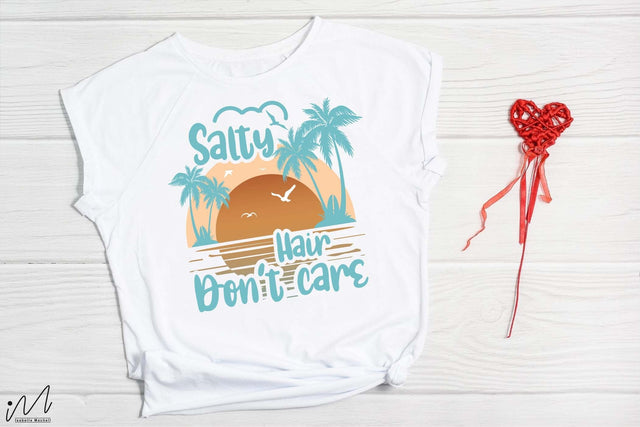 salty hair don't care svg, Summer vibes svg, Summer t shirt svg, Vacation Svg, Ocean Svg Svg, Beach Svg, Beach t shirt svg, Summer mug svg, Beach time svg, Summer Cut Files, Hello summer svg, Lake time SVG Isabella Machell 