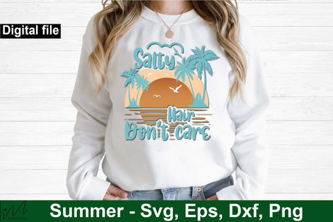 salty hair don't care svg, Summer vibes svg, Summer t shirt svg, Vacation Svg, Ocean Svg Svg, Beach Svg, Beach t shirt svg, Summer mug svg, Beach time svg, Summer Cut Files, Hello summer svg, Lake time SVG Isabella Machell 