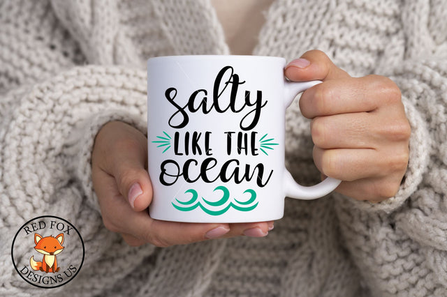Salty Like the Ocean SVG | Beach SVG | Ocean SVG SVG RedFoxDesignsUS 