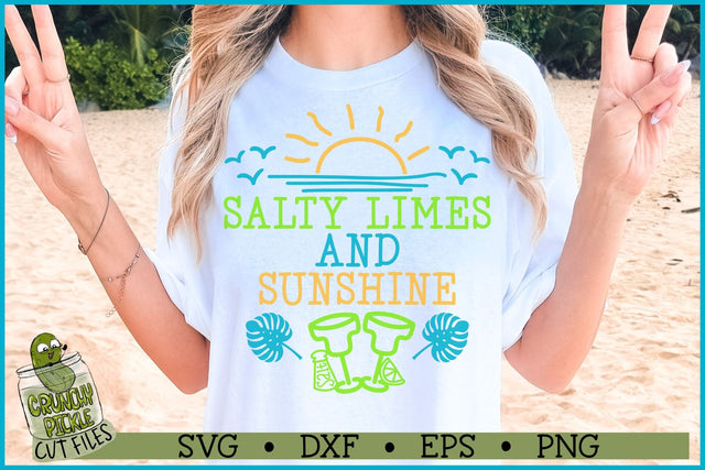 Salty Limes and Sunshine Summer Beach SVG SVG Crunchy Pickle 