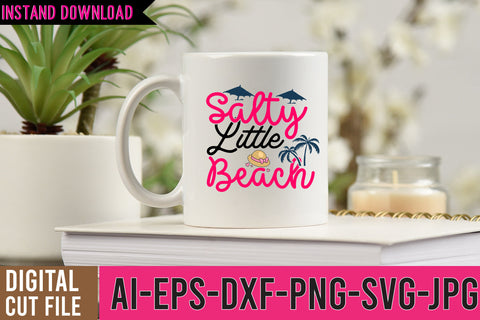 Salty Little Beach SVG Cut FIle, Salty Little Beach SVG Design SVG BlackCatsMedia 