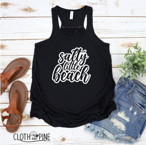 Salty Little Beach with Aviator Sunglasses SVG Cloth and Pine Designs 