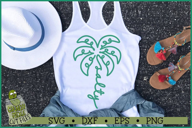 Salty Palm Tree Scribble SVG File SVG Crunchy Pickle 
