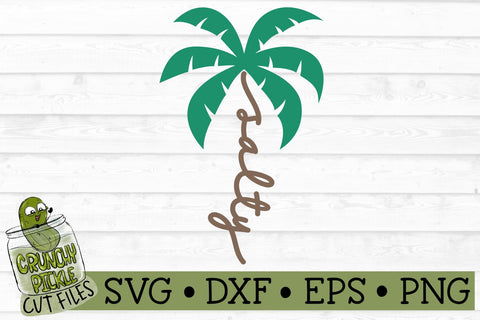 Salty Palm Tree SVG File SVG Crunchy Pickle 