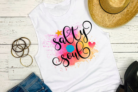 Salty Soul Summer Sublimation Design Sublimation Happy Printables Club 