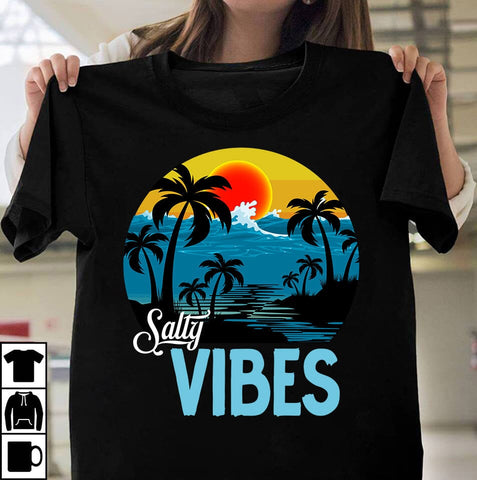 Salty Vibes Retro Sunset ,Summer Sublimation ,Summer Retro Vintage T-shirt DEsign,SUmmer SVG ,Summer Rtero T-shirt DEsign BUndle SVG Insomnia Std 