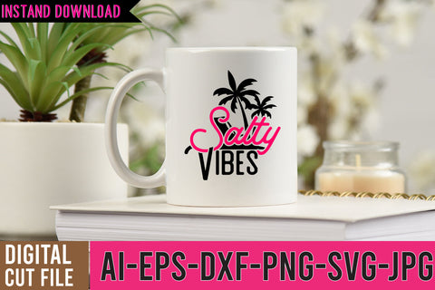 Salty Vibes SVG Cut File SVG BlackCatsMedia 
