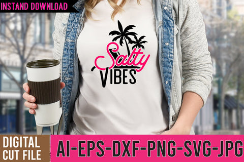 Salty Vibes SVG Cut File SVG BlackCatsMedia 