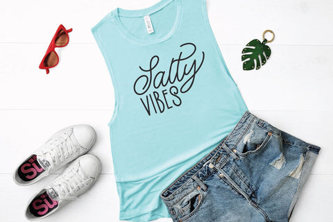 Salty Vibes SVG | Summer Cut File for Circut, Silhouette, Scan N Cut SVG So Fontsy Design Shop 