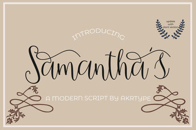 Samantha script Font Akrt Std 