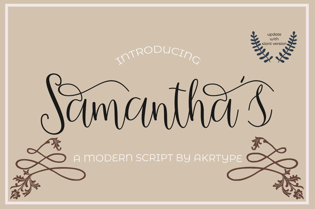 Samantha script Font Akrt Std 