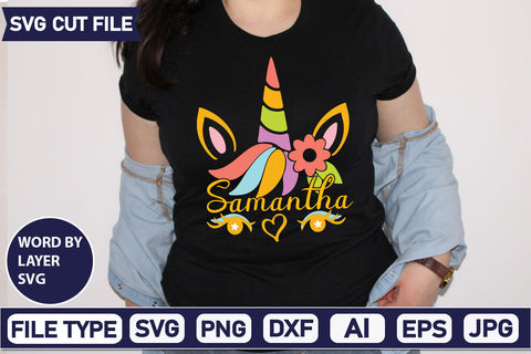 Samantha SVG Cut File SVGs,quotes-and-sayings,food-drink mini-bundles,print-cut,on-sale Clipart Clip Art Sublimation or Vinyl Shirt Design SVG DesignPlante 503 