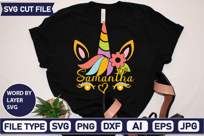 Samantha SVG Cut File SVGs,quotes-and-sayings,food-drink mini-bundles,print-cut,on-sale Clipart Clip Art Sublimation or Vinyl Shirt Design SVG DesignPlante 503 