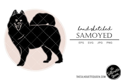 Samoyed Sketch SVG Loveleen Kaur 