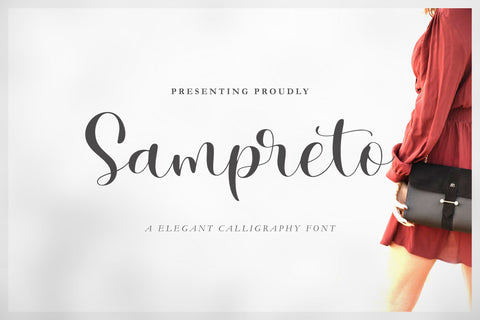 Sampreto | Elegant Calligraphy Font Font Megatype 