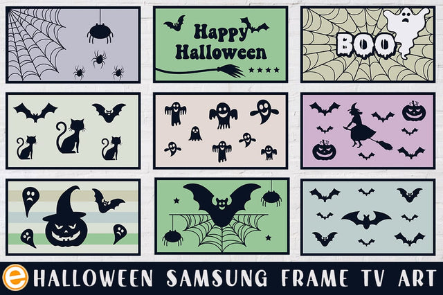 Samsung Frame TV Art Halloween Ghost SVG Sublimation etcify 
