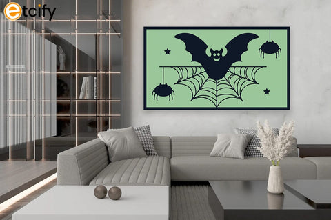 Samsung Frame TV Art Halloween Ghost SVG Sublimation etcify 