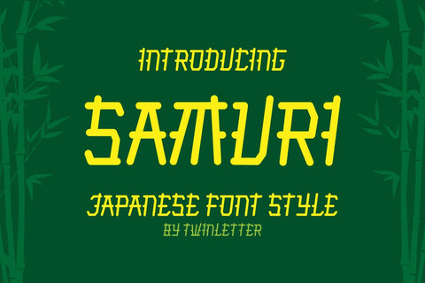 Samuri Faux Japanese Font Font twinletter 