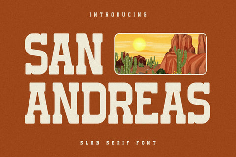 SAN ANDREAS Typeface Font Storytype Studio 