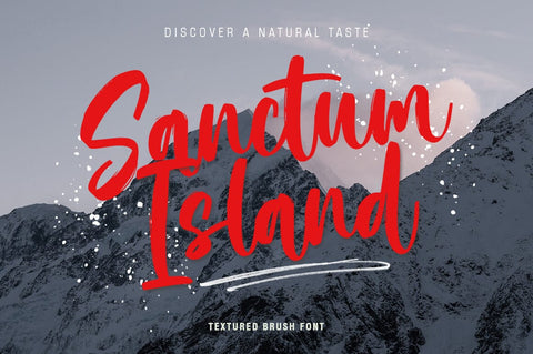 Sanctum Island - Textured Brush Font Font Muhajir 