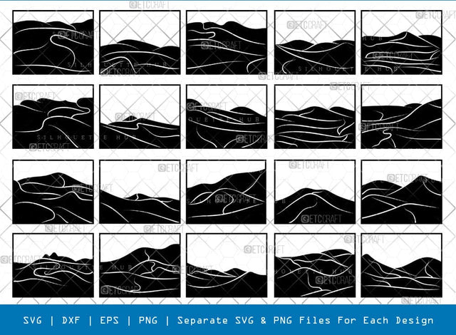 Sand Dunes Silhouette, Sand Dunes SVG, Desert Svg, Rolling Sand Dune Svg, Massive Sand Dune Svg, Sand Dunes Bundle, SB00871 SVG ETC Craft 