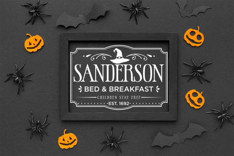 Sanderson Bed & Breakfast, Halloween Sign SVG SVG CraftLabSVG 