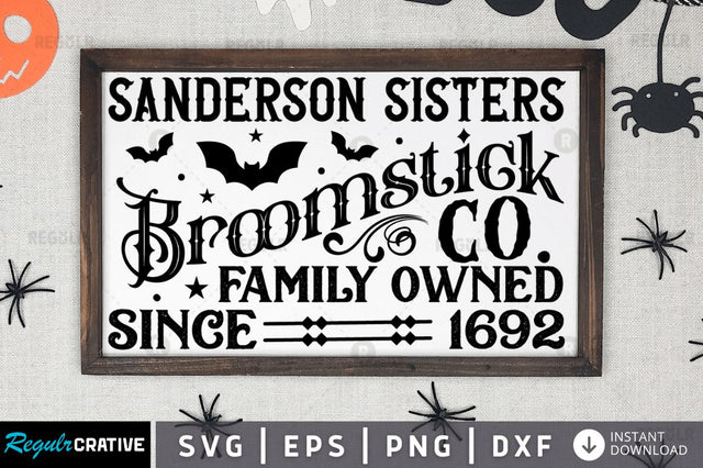 Sanderson sister broomstick co.family owned since 1692 SVG SVG Regulrcrative 