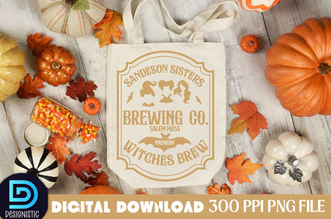 Sanderson sisters Brewing co. Salam mass premium witches brew, Halloween SVG Design SVG DESIGNISTIC 